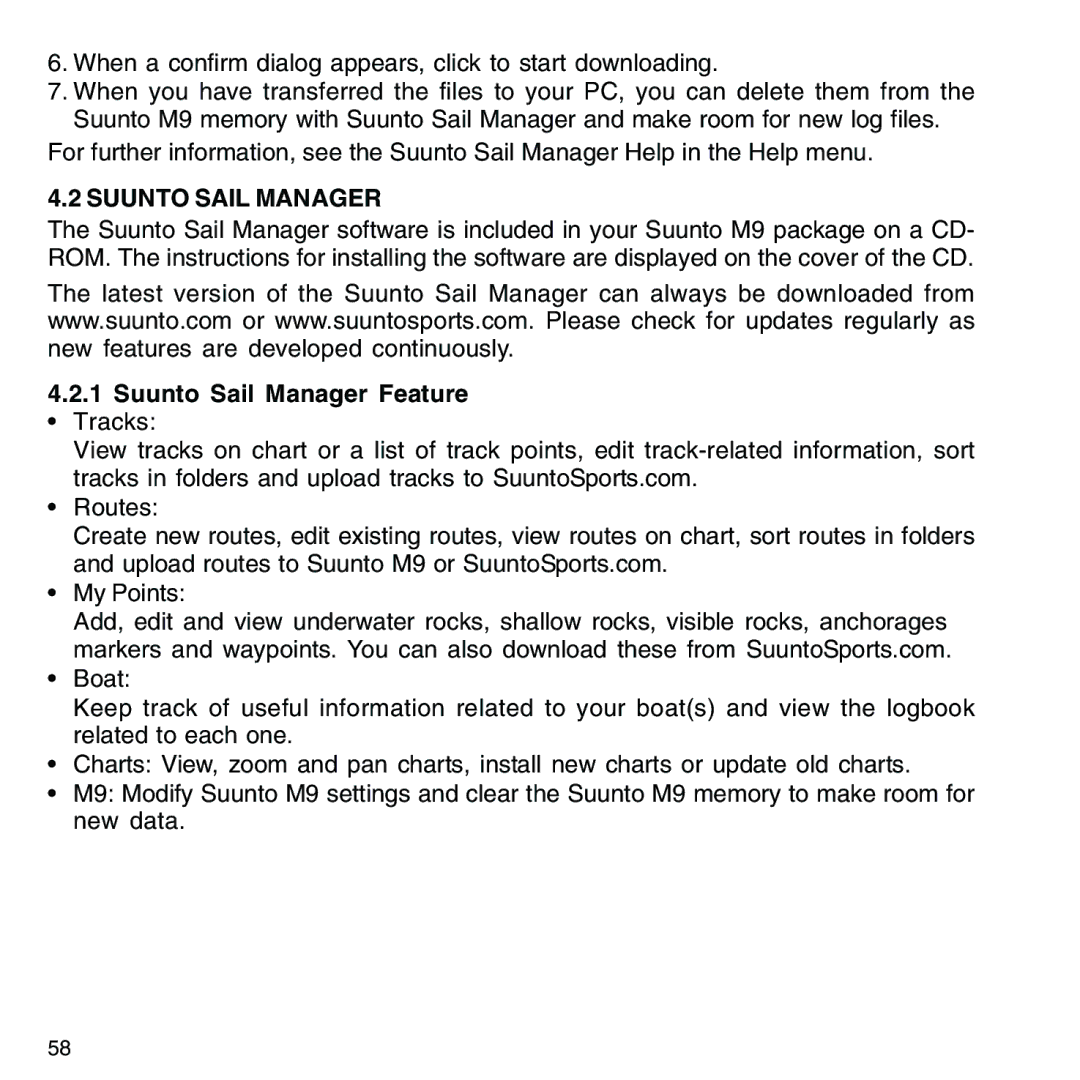 Suunto M9_en.p65 manual Suunto Sail Manager Feature 