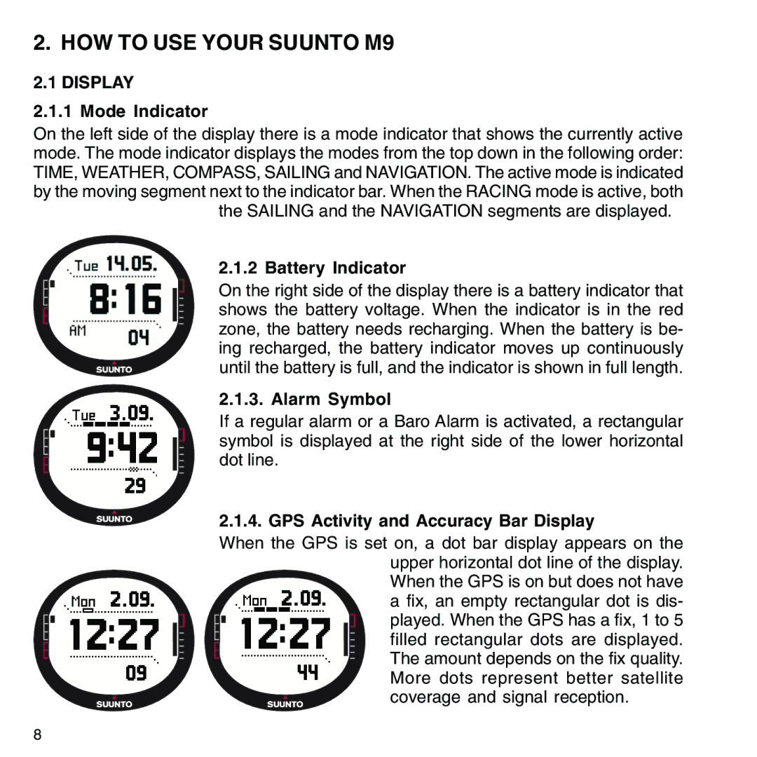 Suunto M9_en.p65 manual HOW to USE Your Suunto M9, Display 