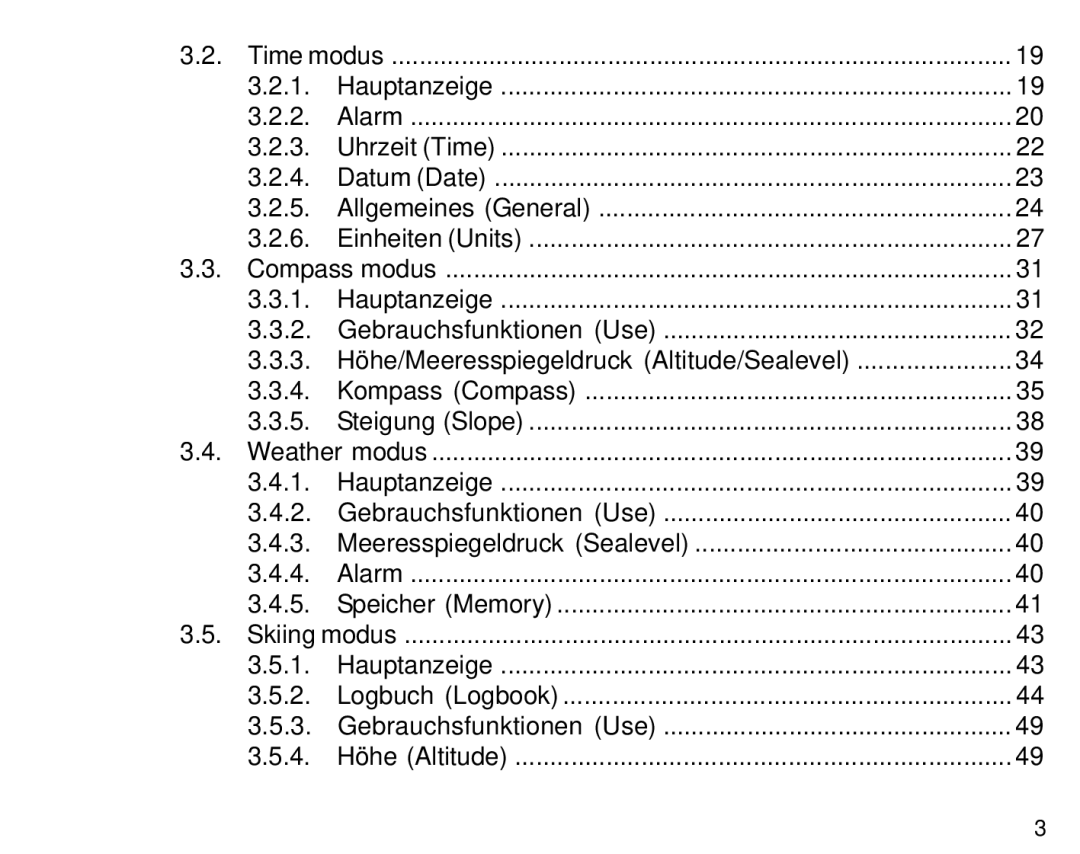 Suunto S6 manual Speicher Memory 