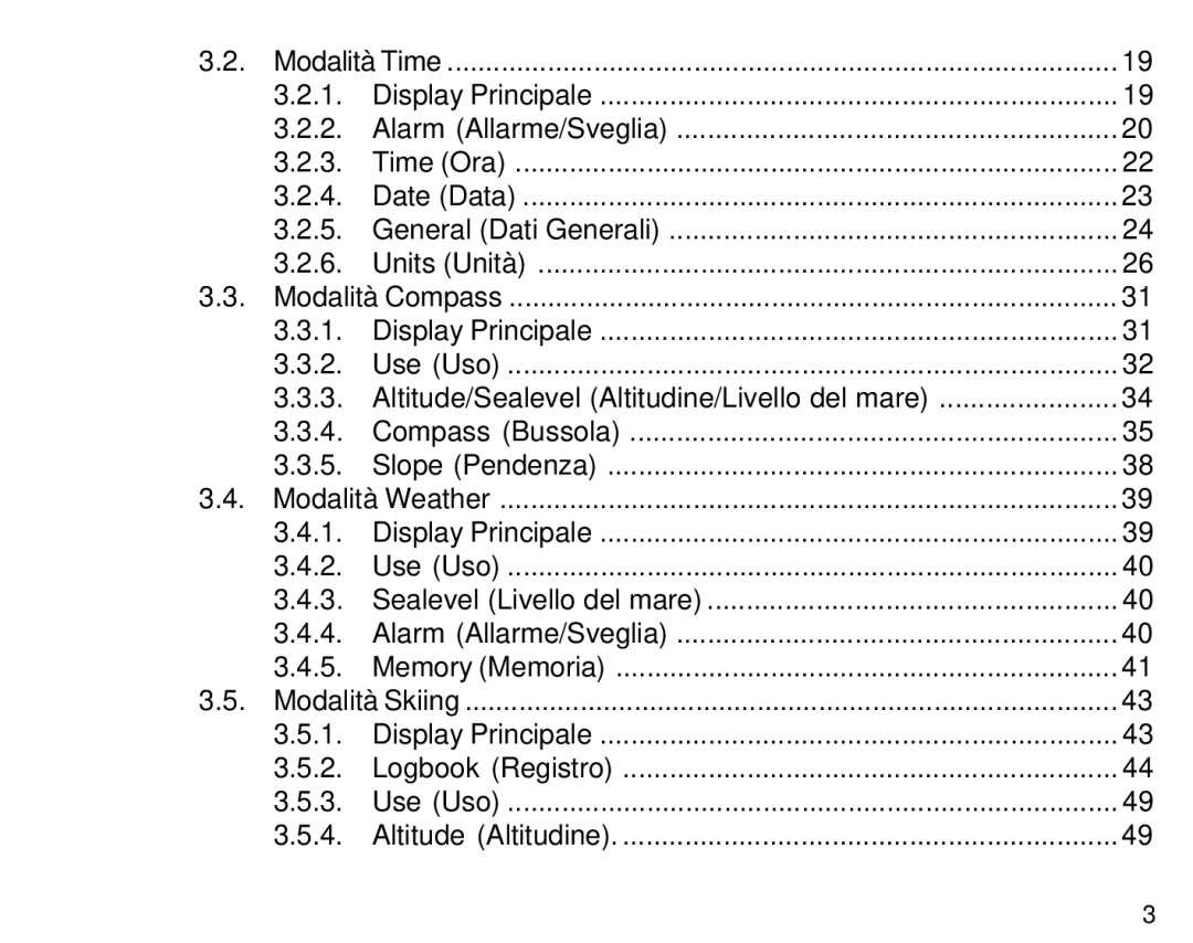 Suunto S6 manual Altitude/Sealevel Altitudine/Livello del mare 