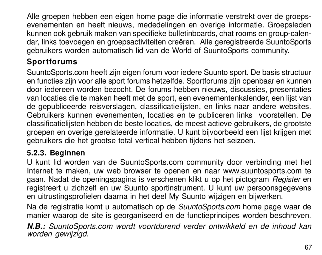 Suunto S6 manual Sportforums Beginnen 