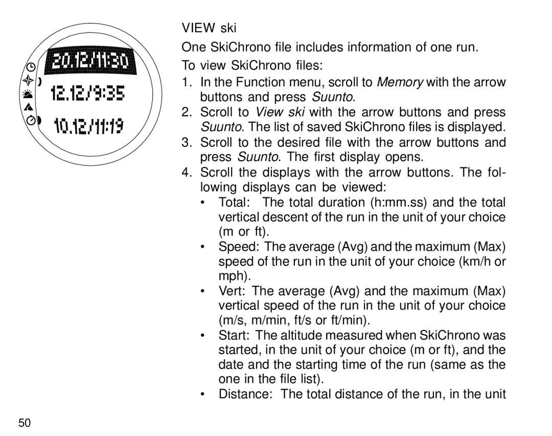 Suunto S6 manual View ski 