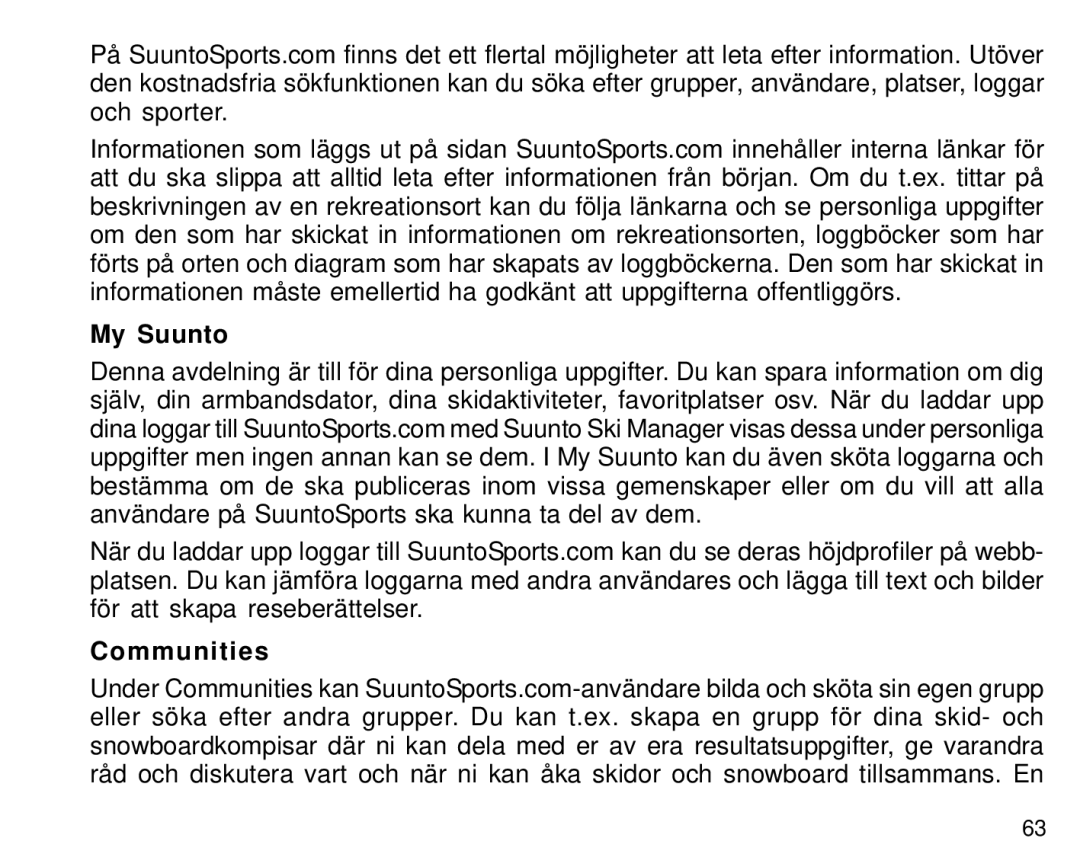 Suunto S6 manual My Suunto Communities 