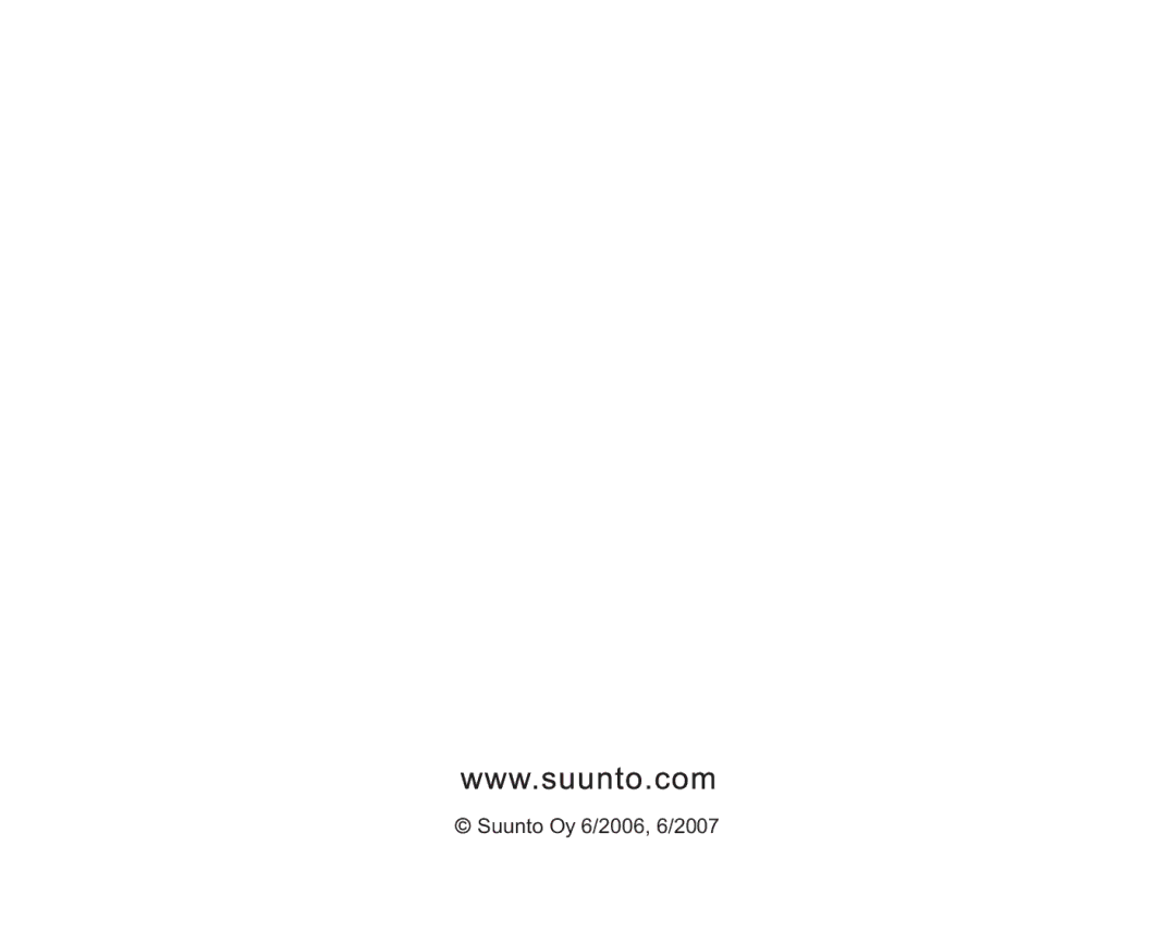 Suunto Stopwatch manual Suunto Oy 6/2006, 6/2007 