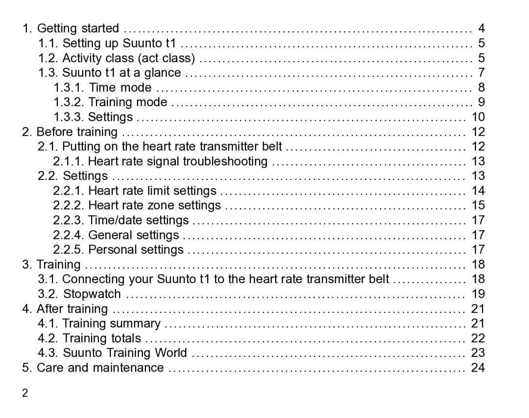 Suunto t1 manual 