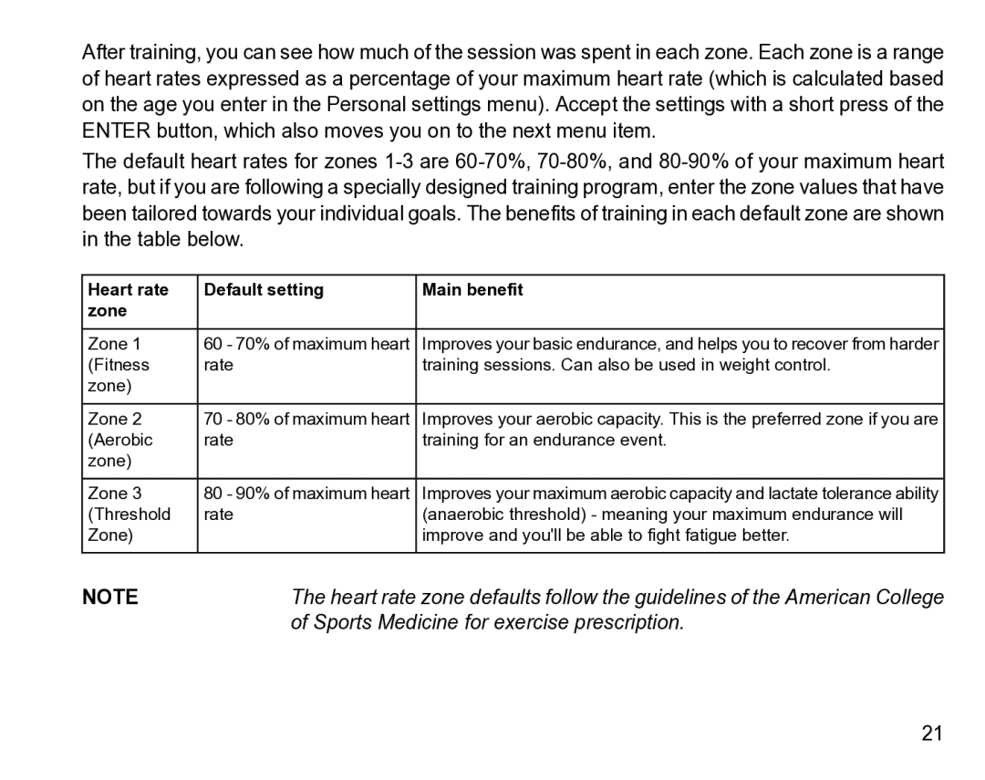 Suunto t3 manual Sports Medicine for exercise prescription 