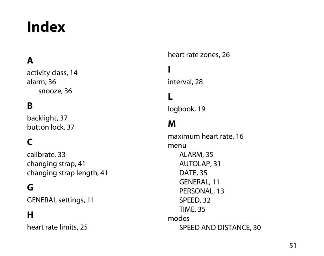 Suunto t3d manual Index 