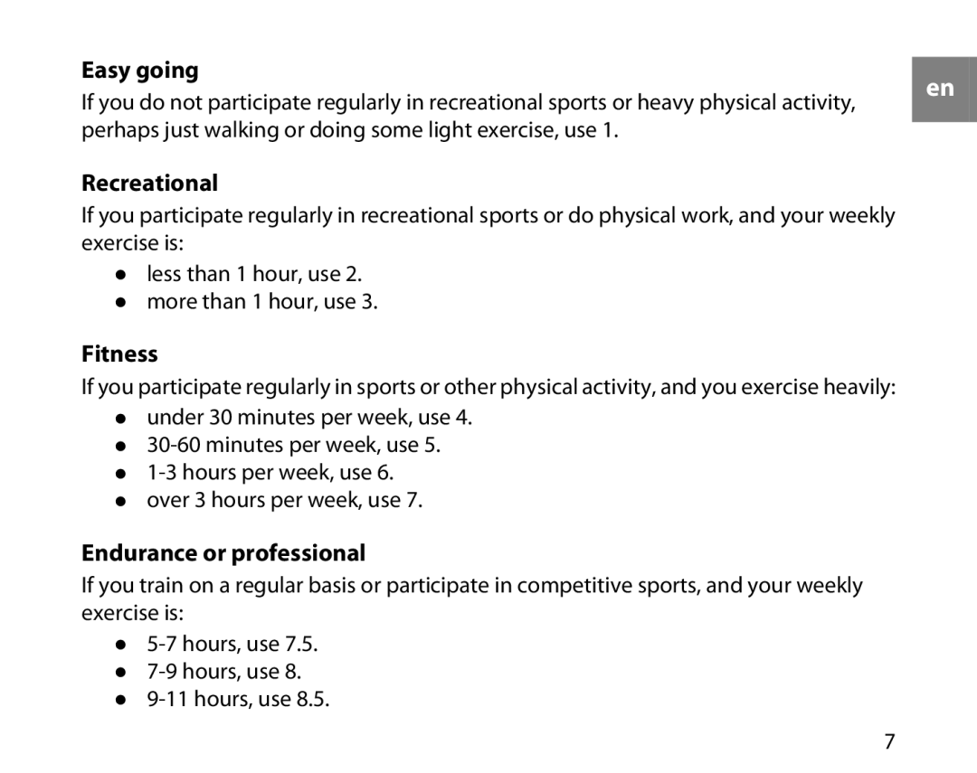 Suunto t3d manual Easy going, Recreational, Fitness, Endurance or professional 