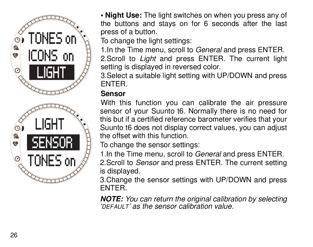 Suunto T6 manual Sensor 