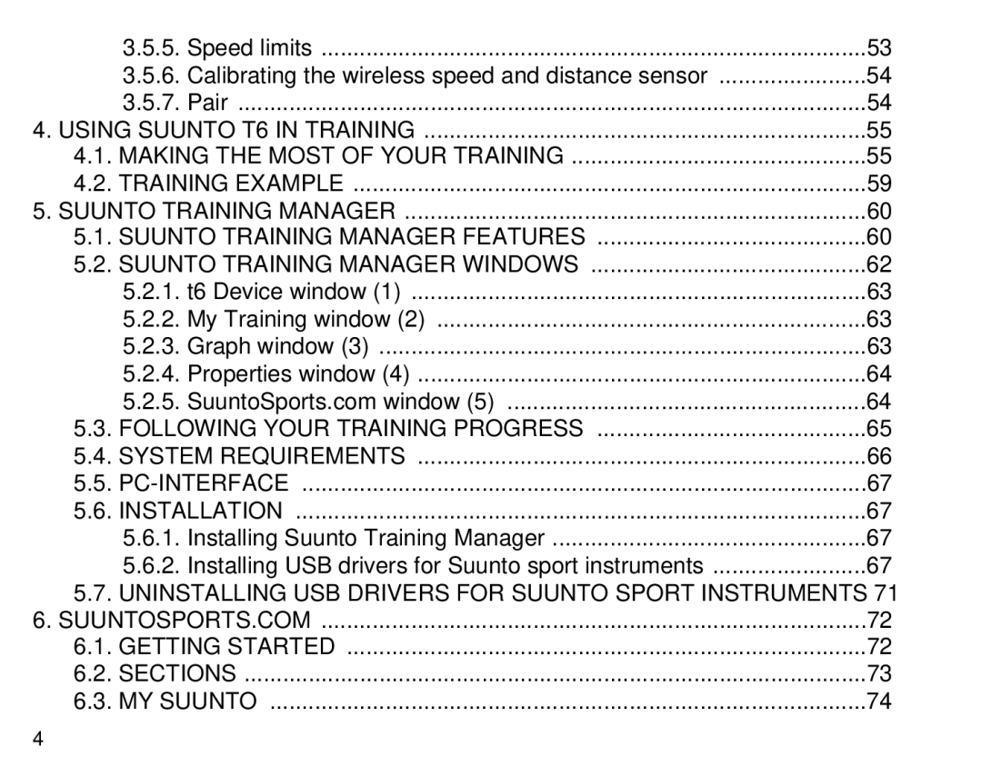 Suunto T6 manual Uninstalling USB Drivers for Suunto Sport Instruments 