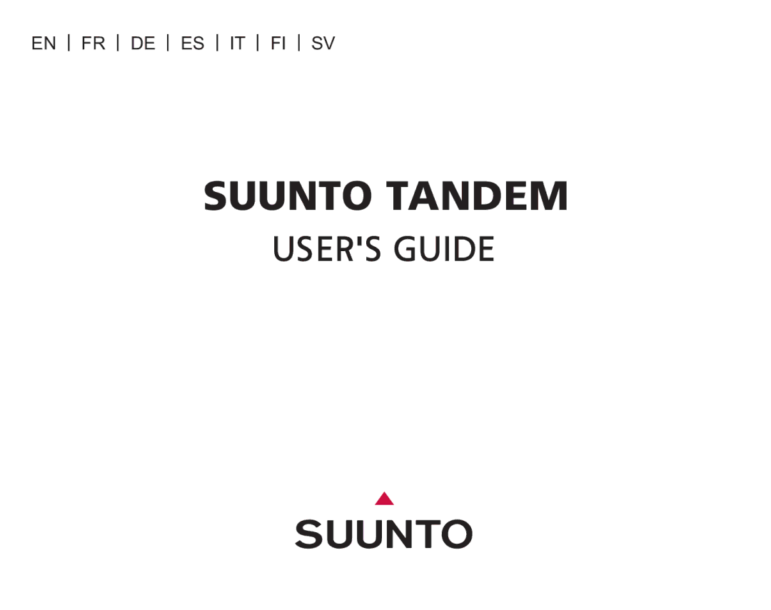 Suunto manual Suunto Tandem 