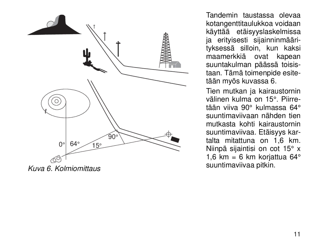 Suunto Tandem manual Kuva 6. Kolmiomittaus 