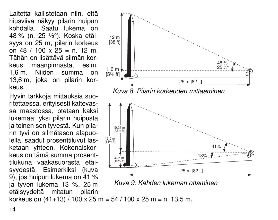 Suunto Tandem manual Kuva 9. Kahden lukeman ottaminen 