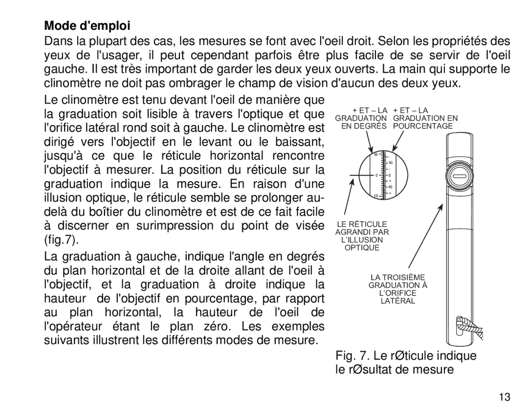 Suunto Tandem manual Discerner en surimpression du point de visée 