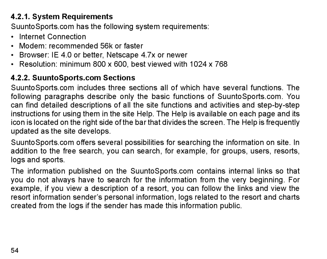 Suunto X6m manual System Requirements 