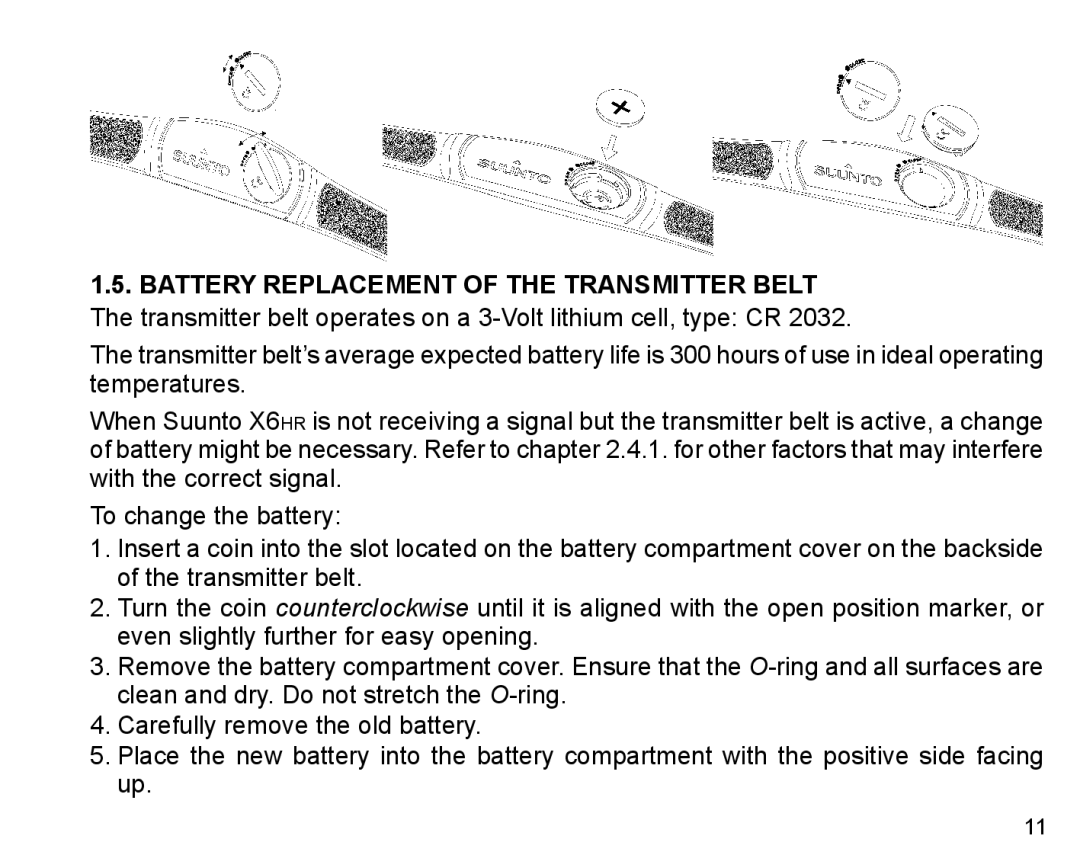 Suunto X6HR manual 