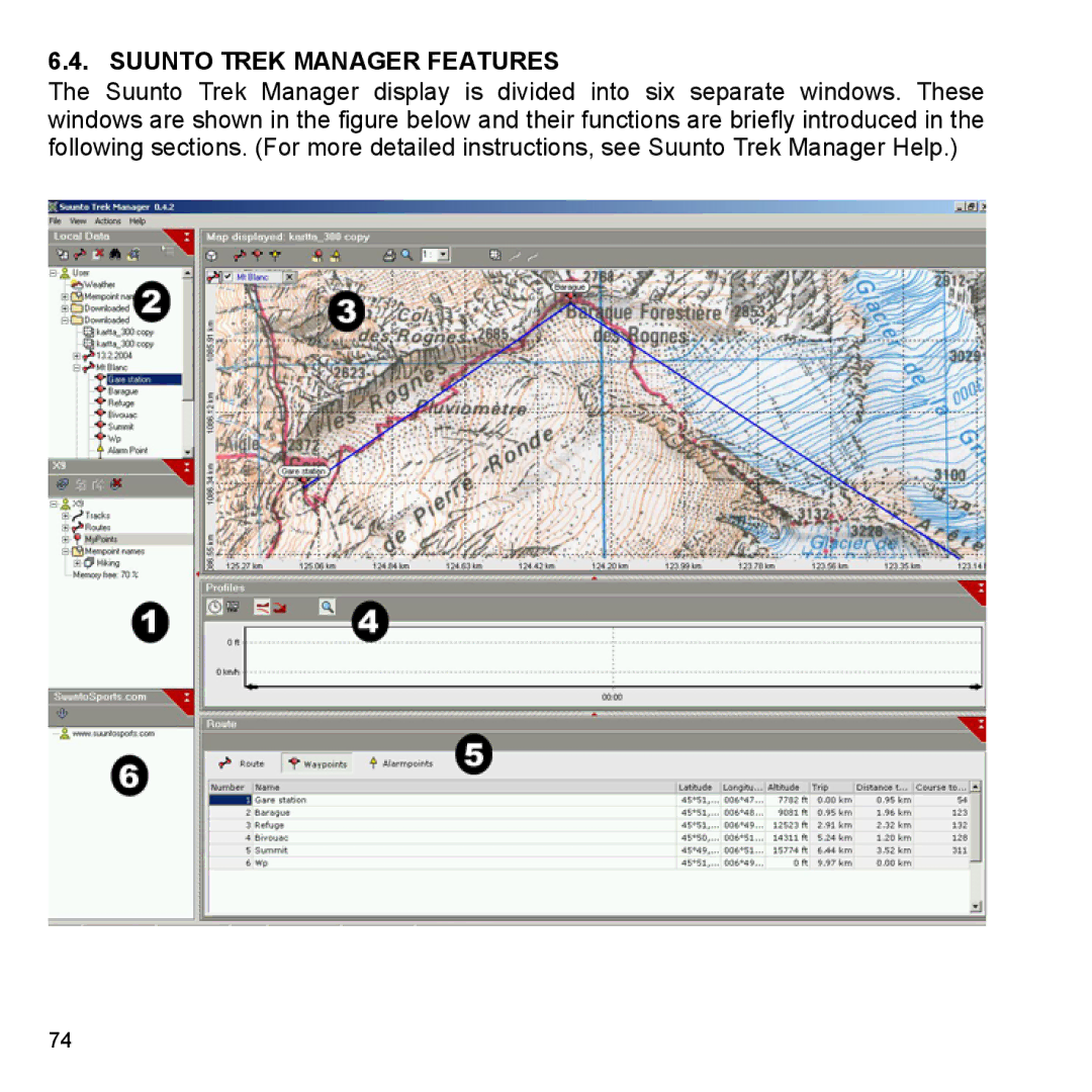 Suunto X9_en manual Suunto Trek Manager Features 