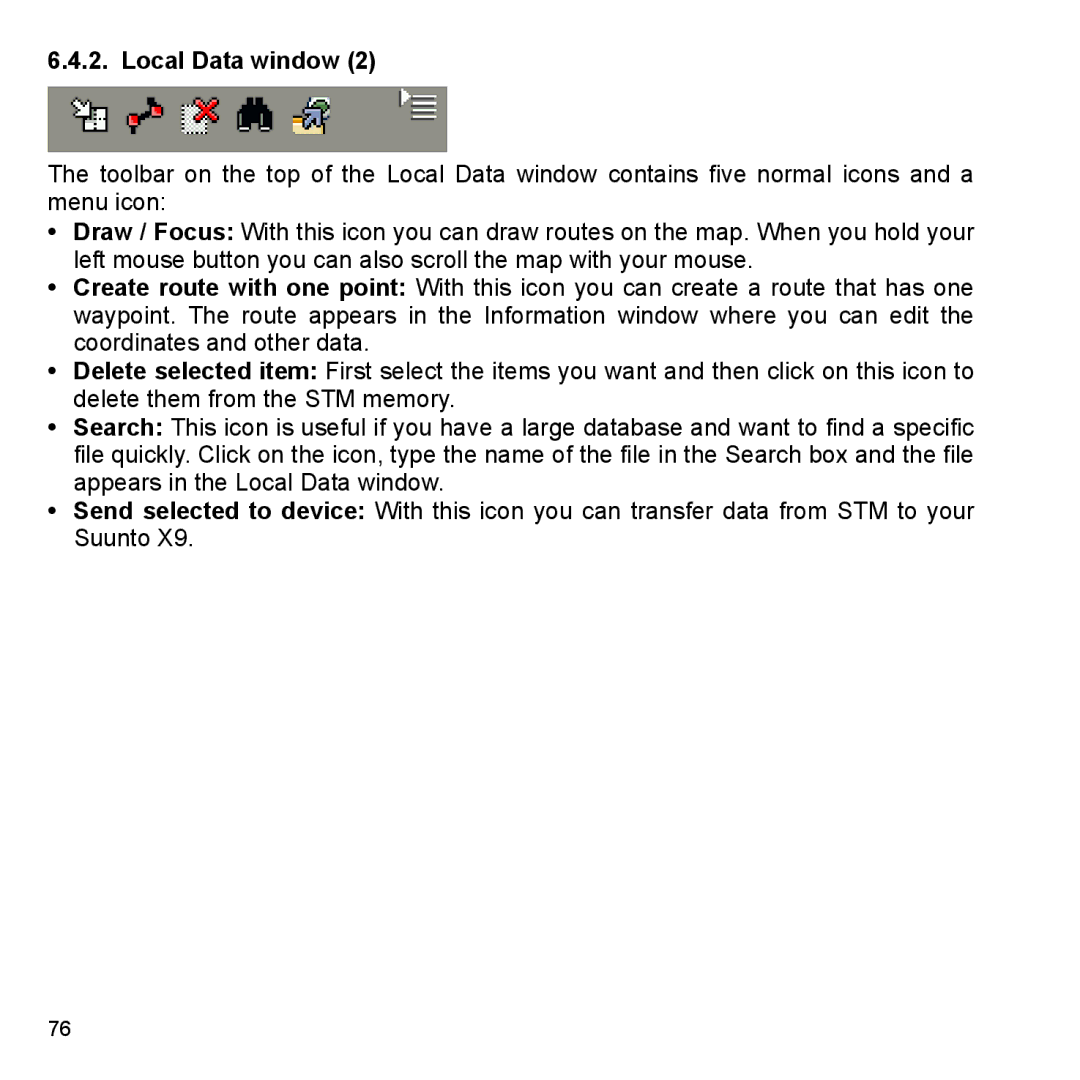 Suunto X9_en manual Local Data window 