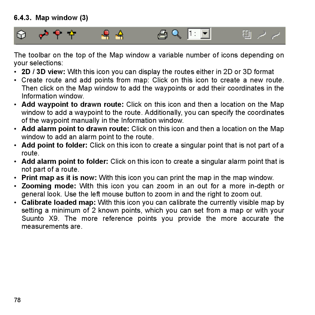 Suunto X9_en manual Map window 