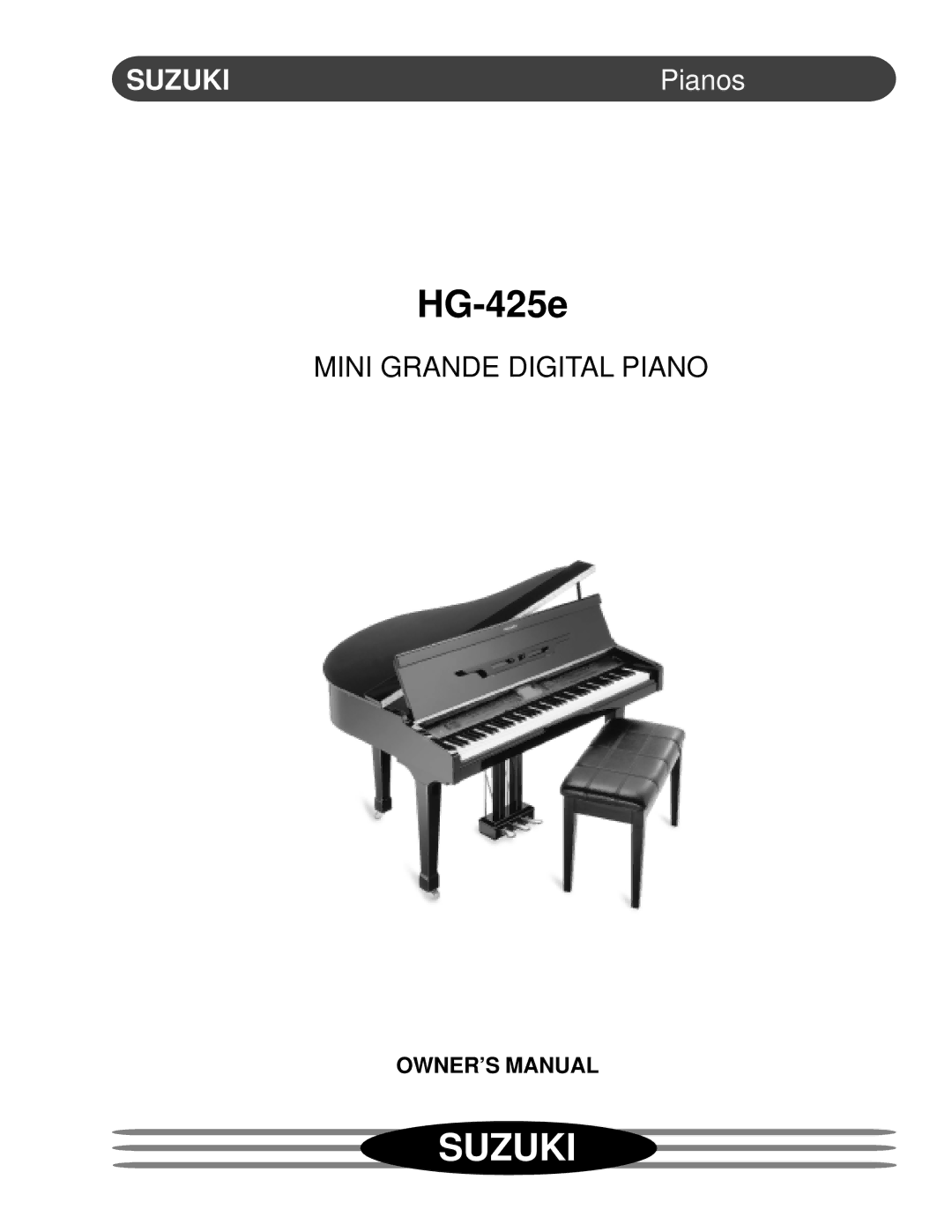 Suzuki Musical Instrument Corp HG-425e manual Suzuki 