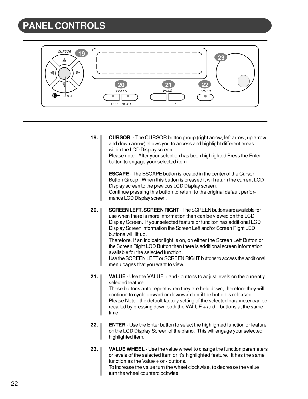 Suzuki Musical Instrument Corp HG-425e manual Cursor 