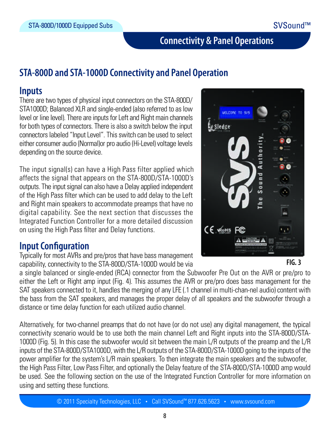 SV Sound SB13-Plus, PB12-Plus, PC12-Plus, SB13-Ultra, PB13-Ultra, PC13-Ultra manual Inputs, Input Configuration 