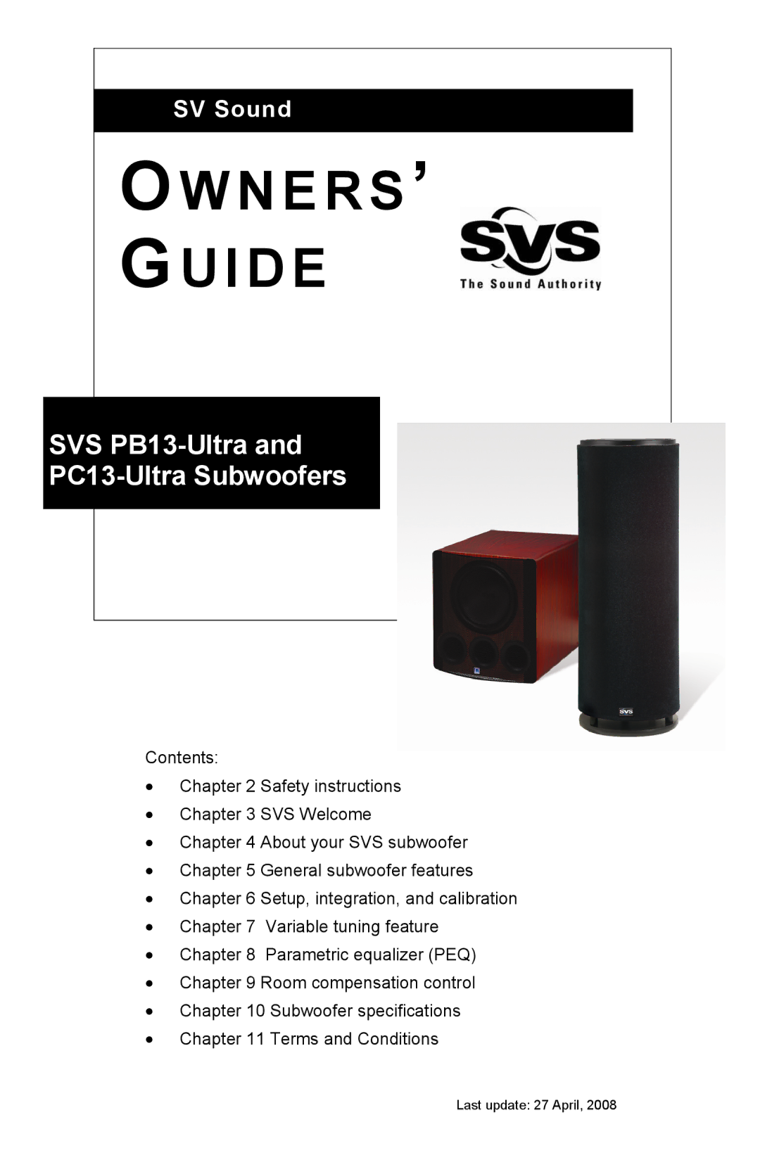 SV Sound PB13 specifications I D E 