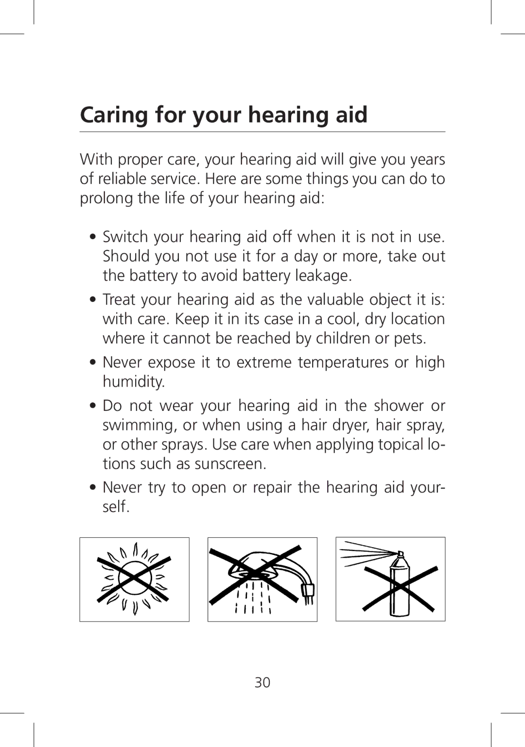 SV Sound SV-19 manual Caring for your hearing aid 