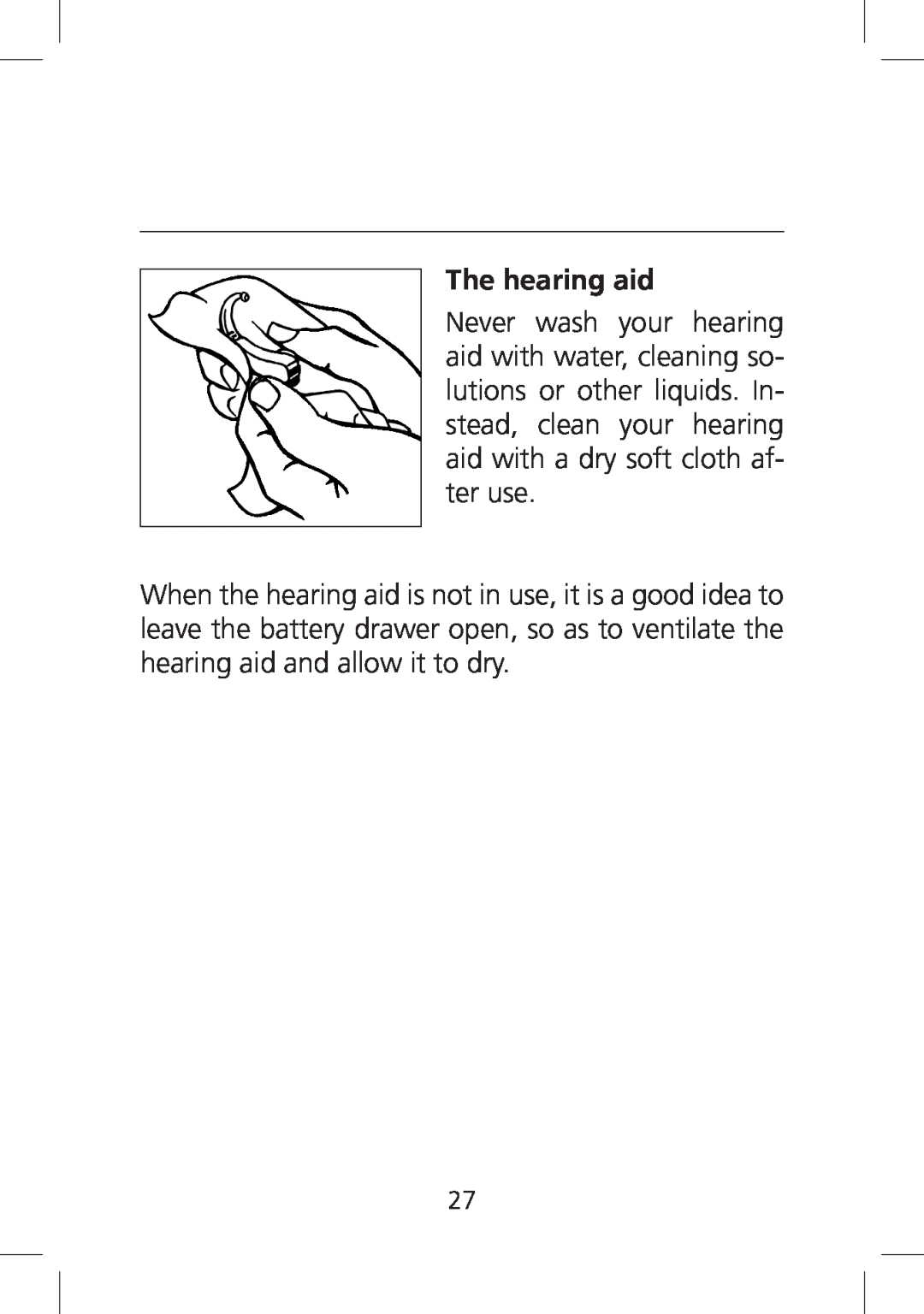 SV Sound SV-19 manual The hearing aid 