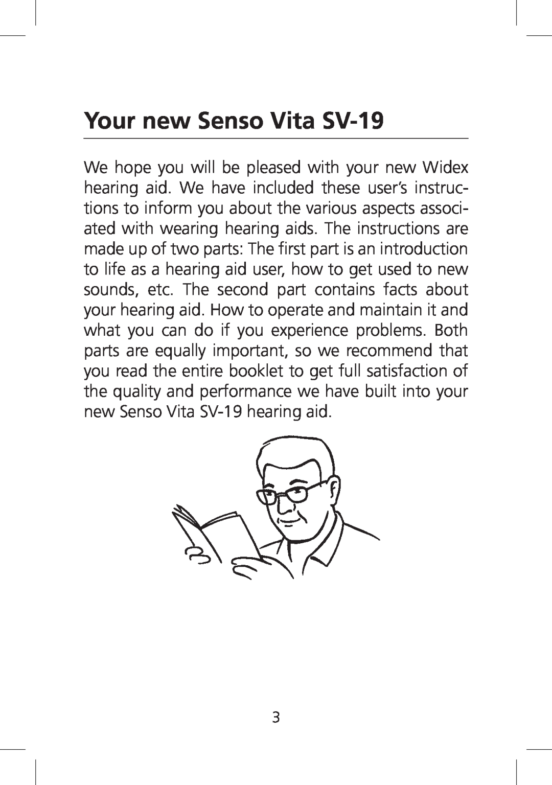 SV Sound manual Your new Senso Vita SV-19 