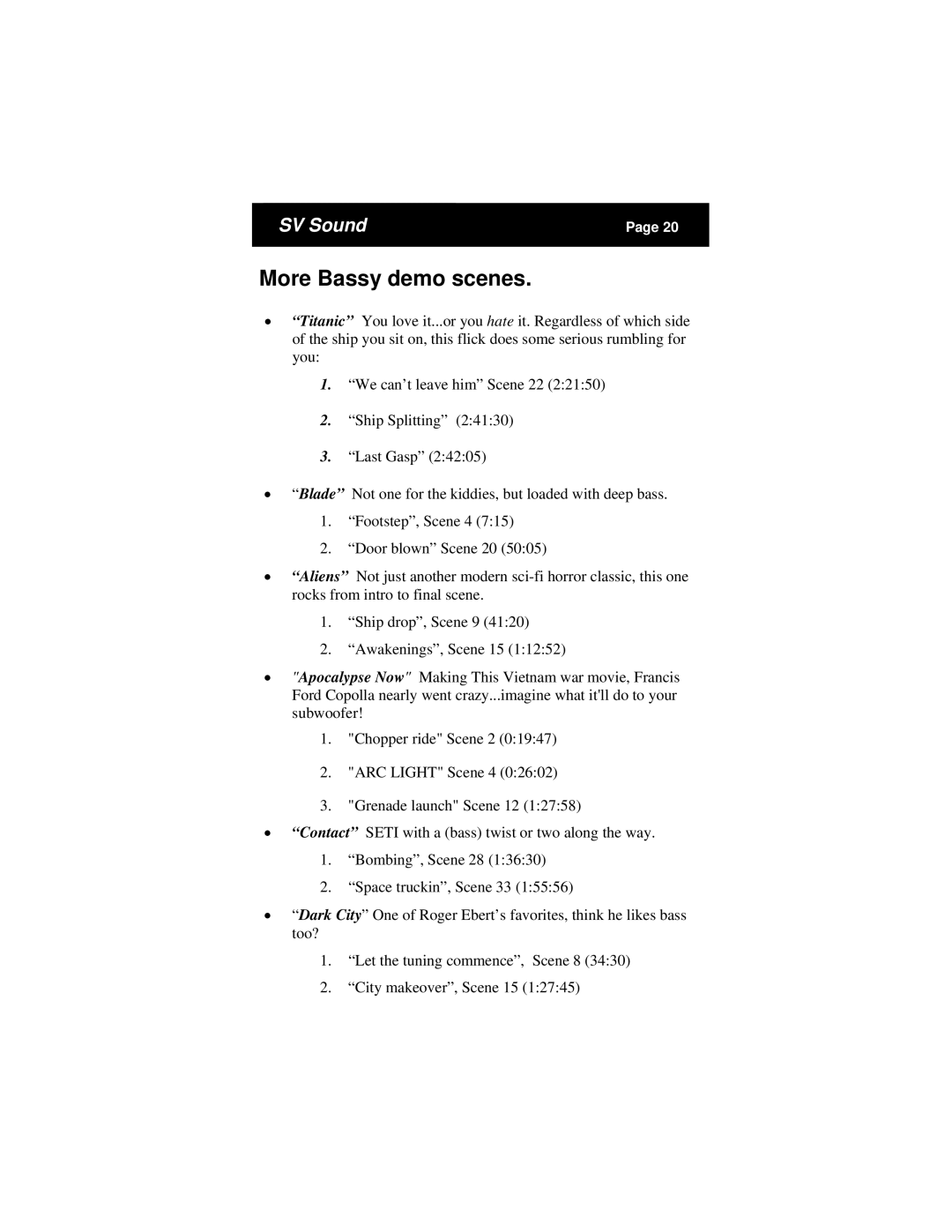 SV Sound SVS PB13 specifications More Bassy demo scenes 