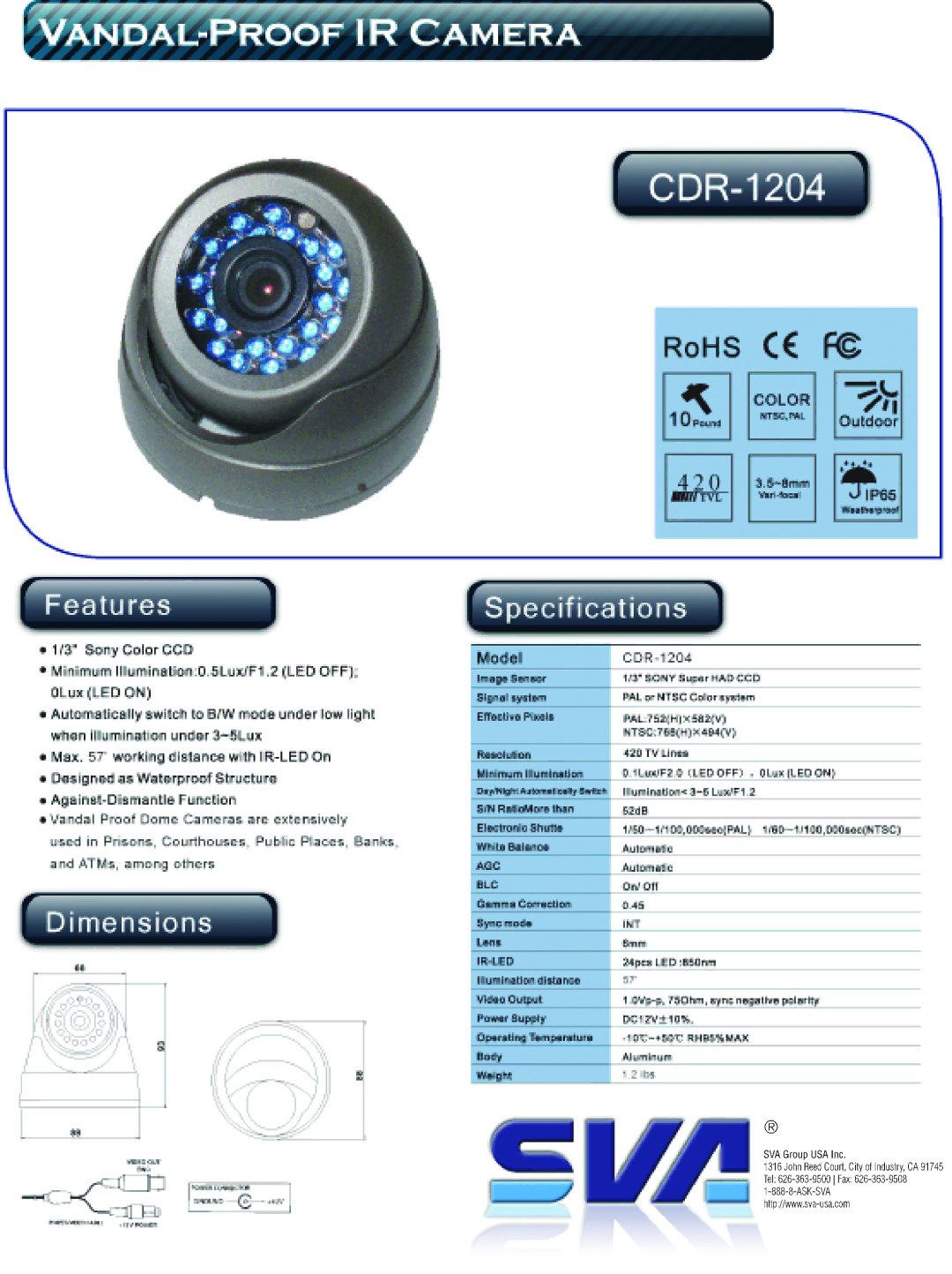 SVA CDR-1204 manual 