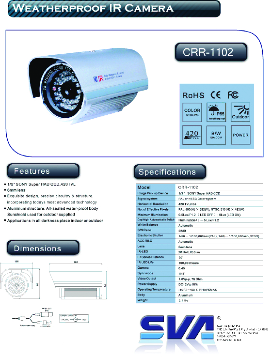 SVA CRR-1102 manual 