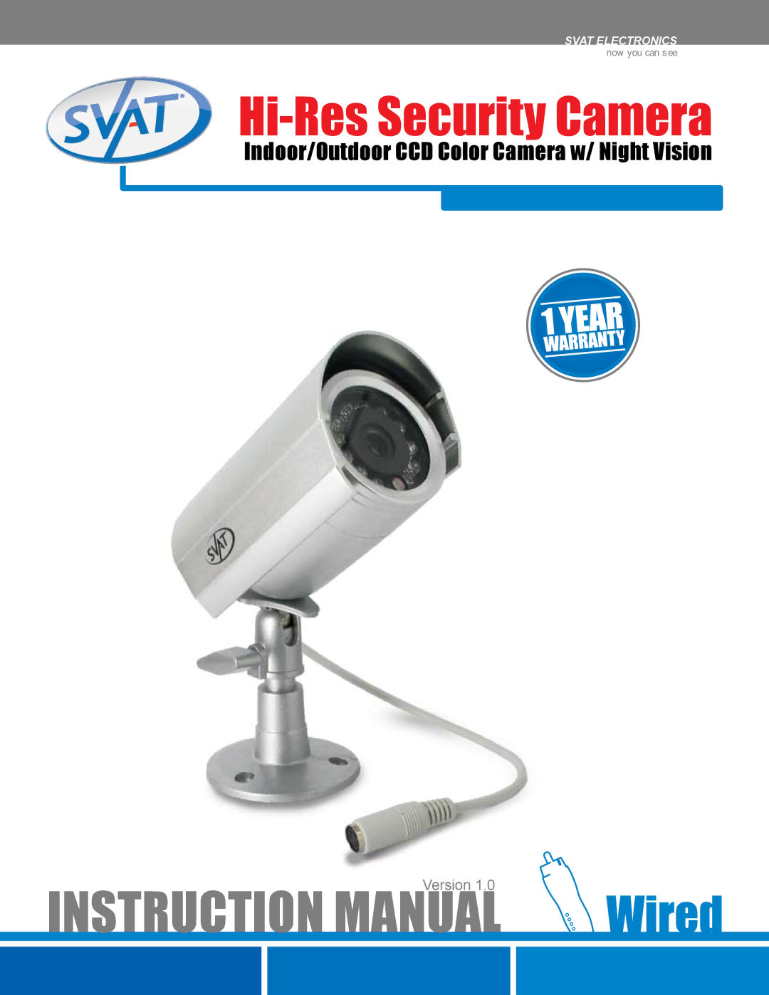 SVAT Electronics CLEARVU10 instruction manual Hi-Res Security Camera 