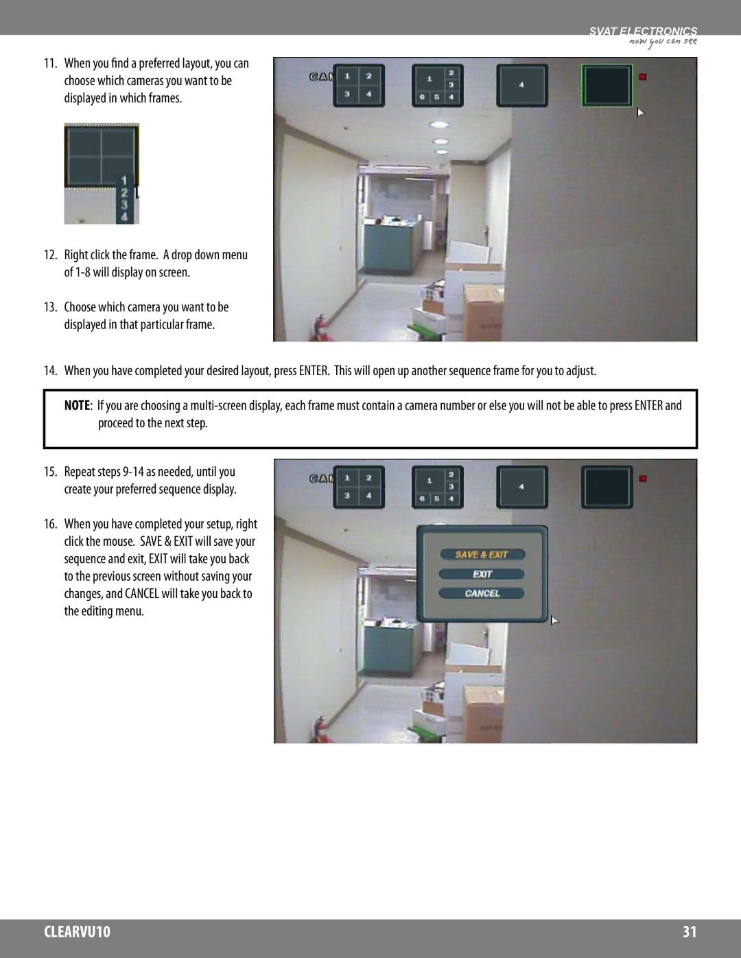 SVAT Electronics CLEARVU10 instruction manual Now you can see 