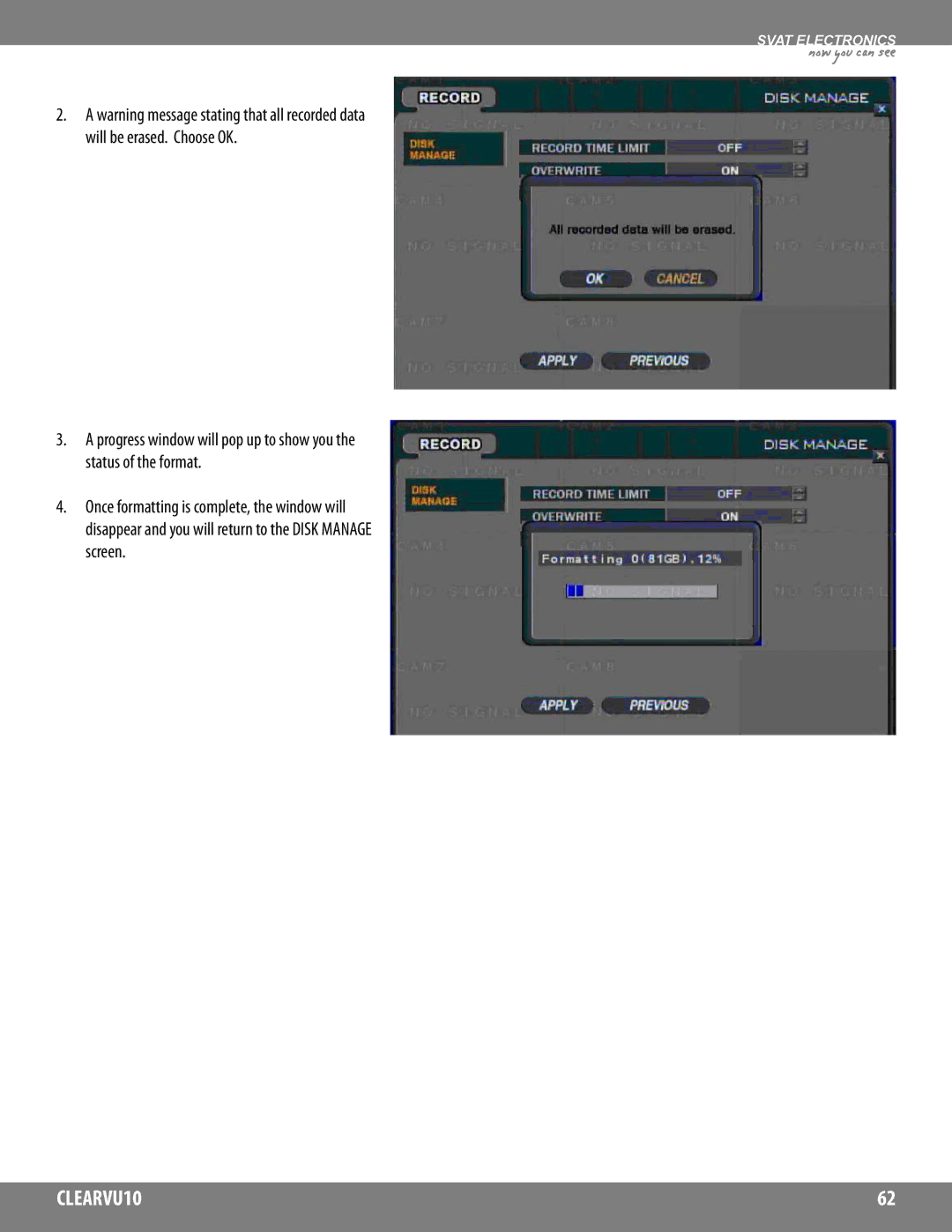 SVAT Electronics CLEARVU10 instruction manual Now you can see 