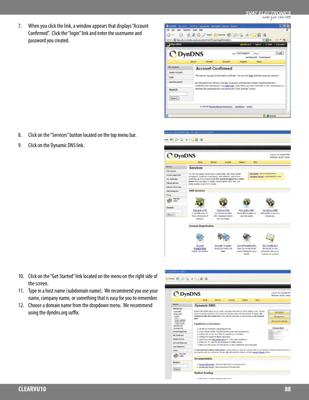 SVAT Electronics CLEARVU10 instruction manual Now you can see 