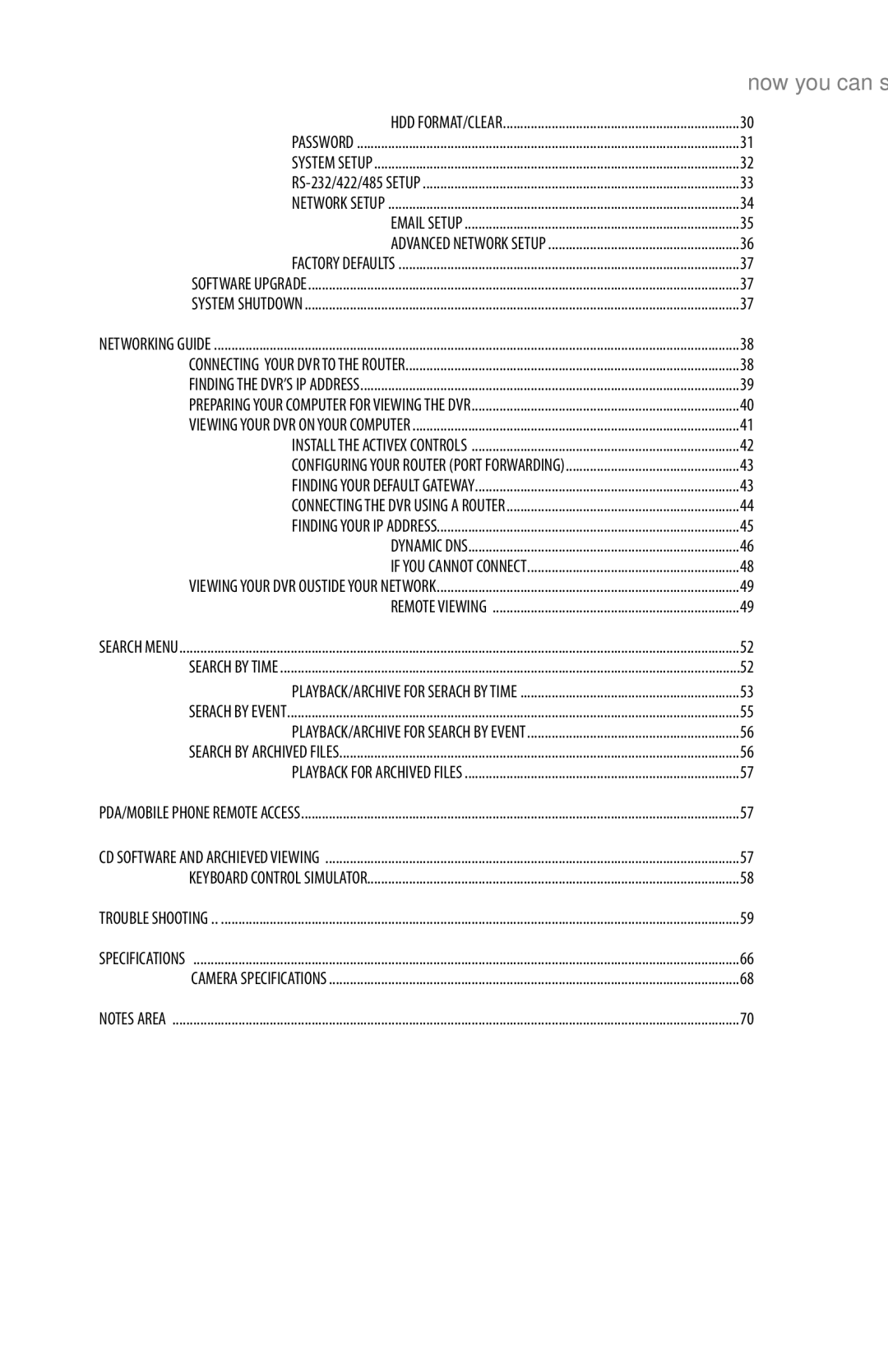 SVAT Electronics CLEARVU11 instruction manual Hdd Format/Clear 