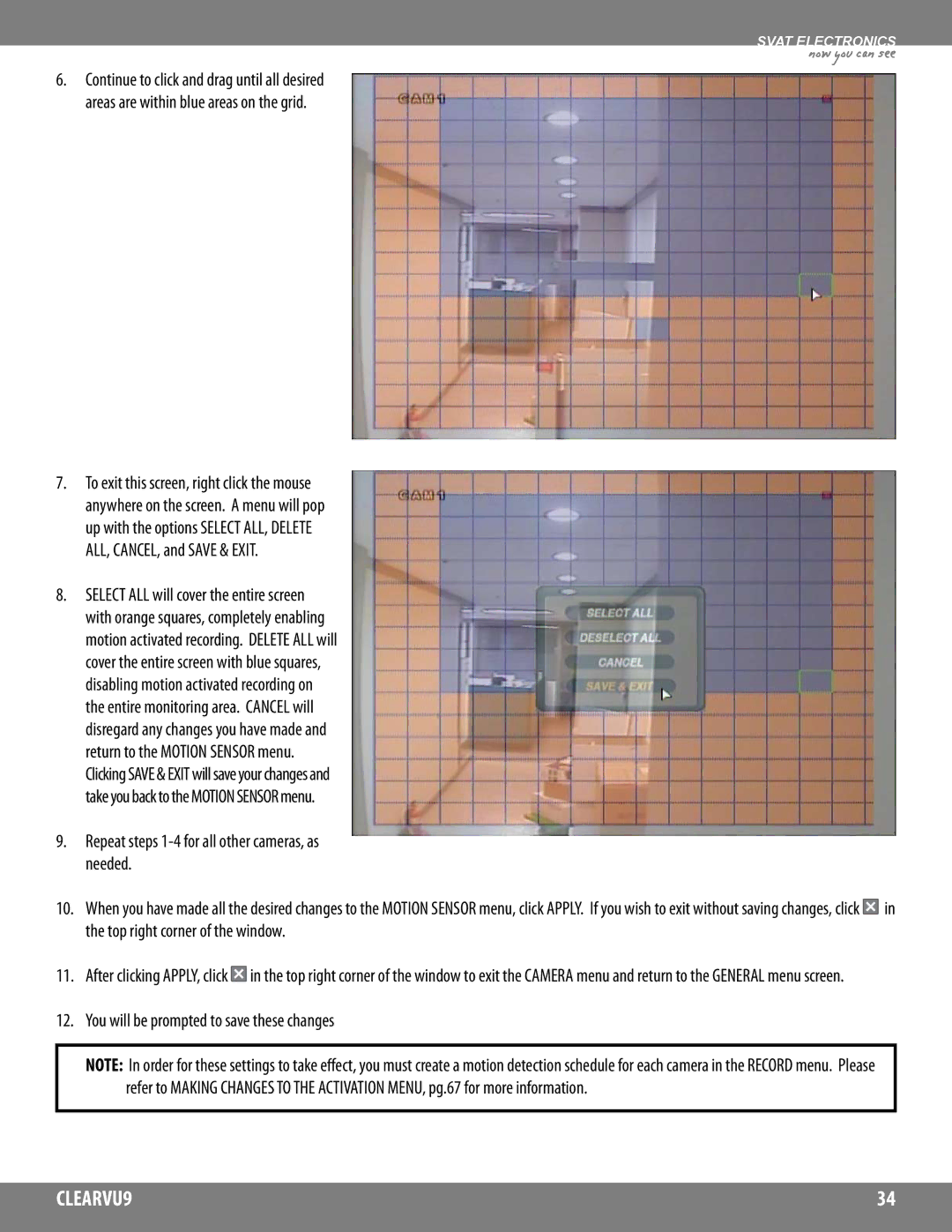 SVAT Electronics CLEARVU9 instruction manual You will be prompted to save these changes 