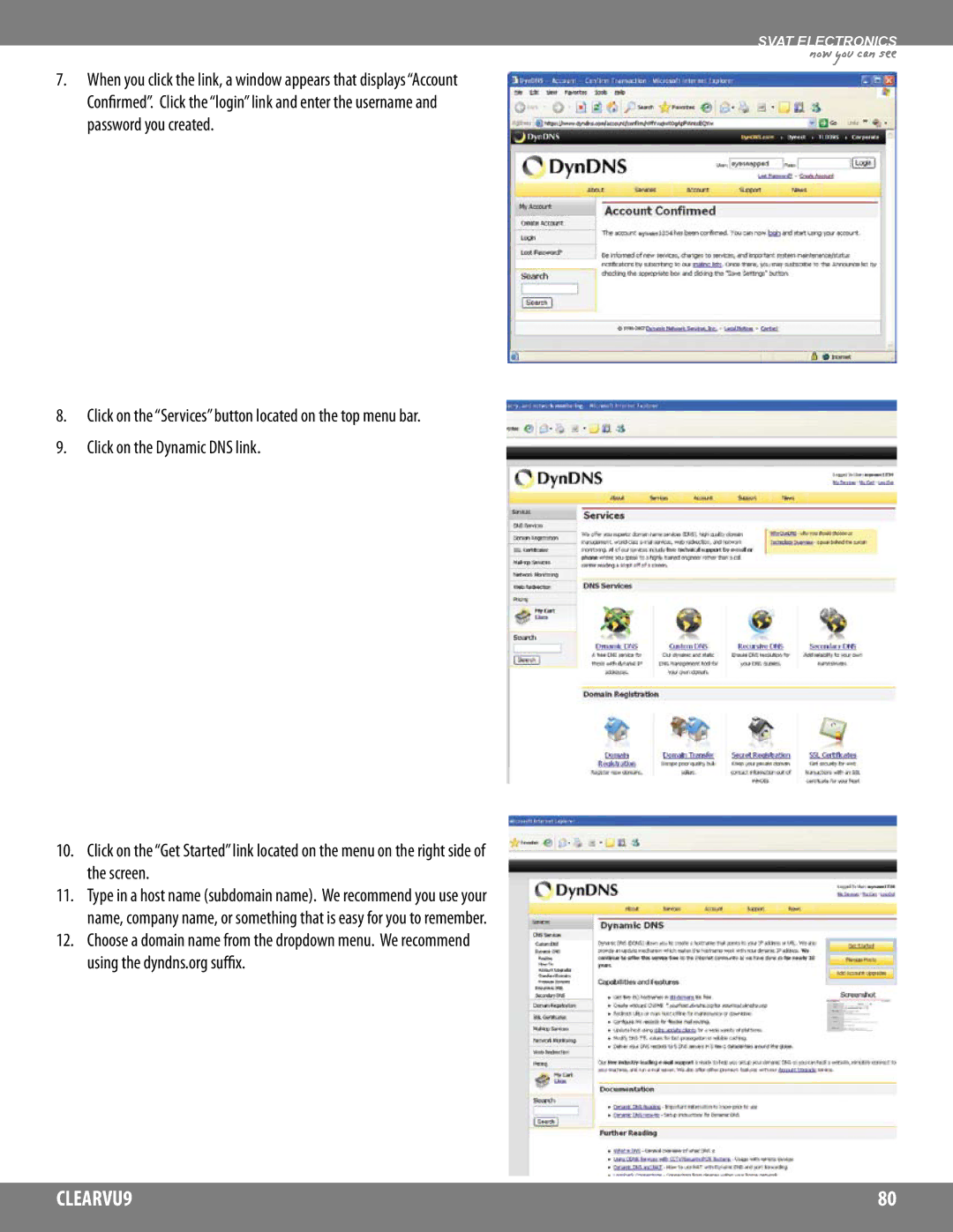 SVAT Electronics CLEARVU9 instruction manual Now you can see 