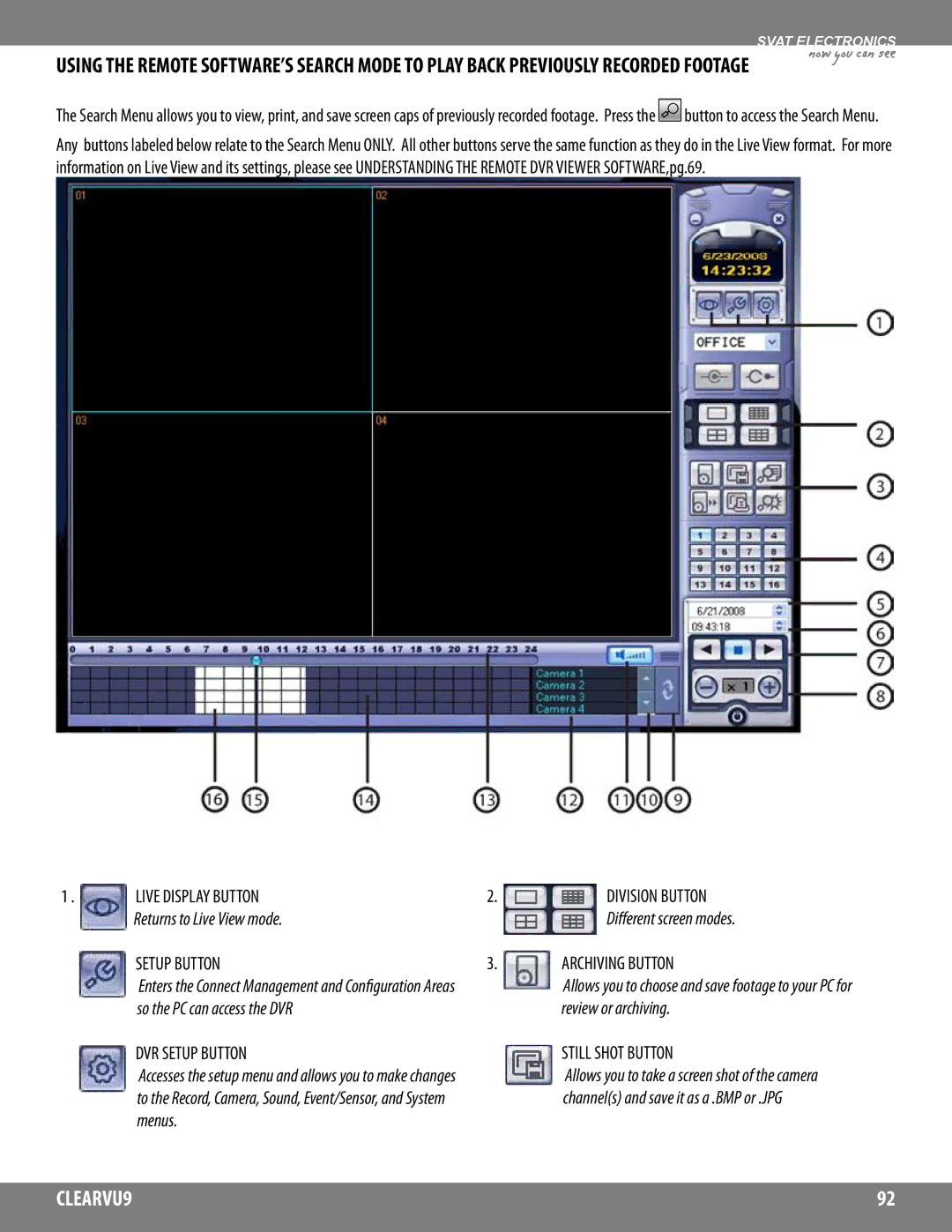 SVAT Electronics CLEARVU9 instruction manual Menus 