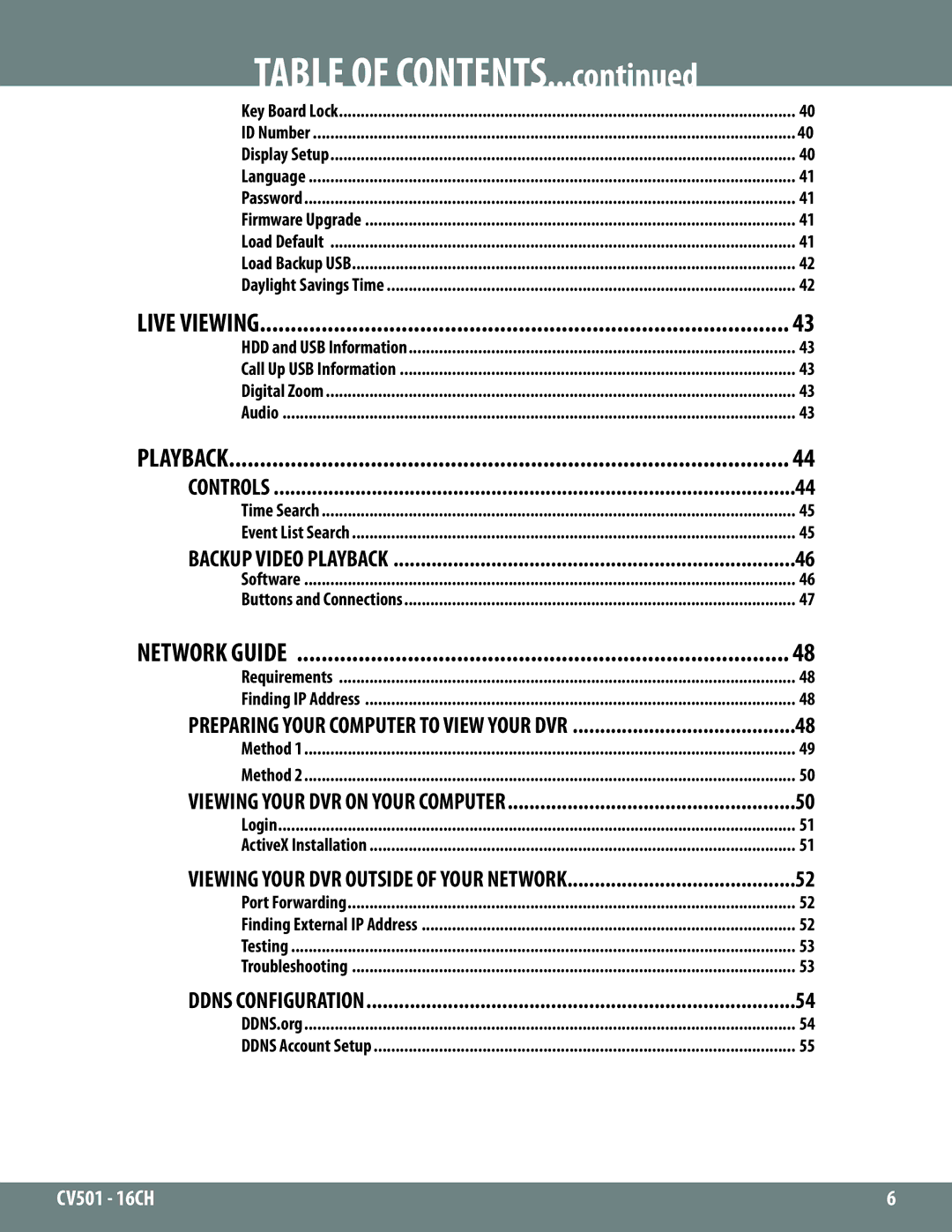 SVAT Electronics CV501 - 16CH instruction manual Time Search Event List Search, Software Buttons and Connections, Method 