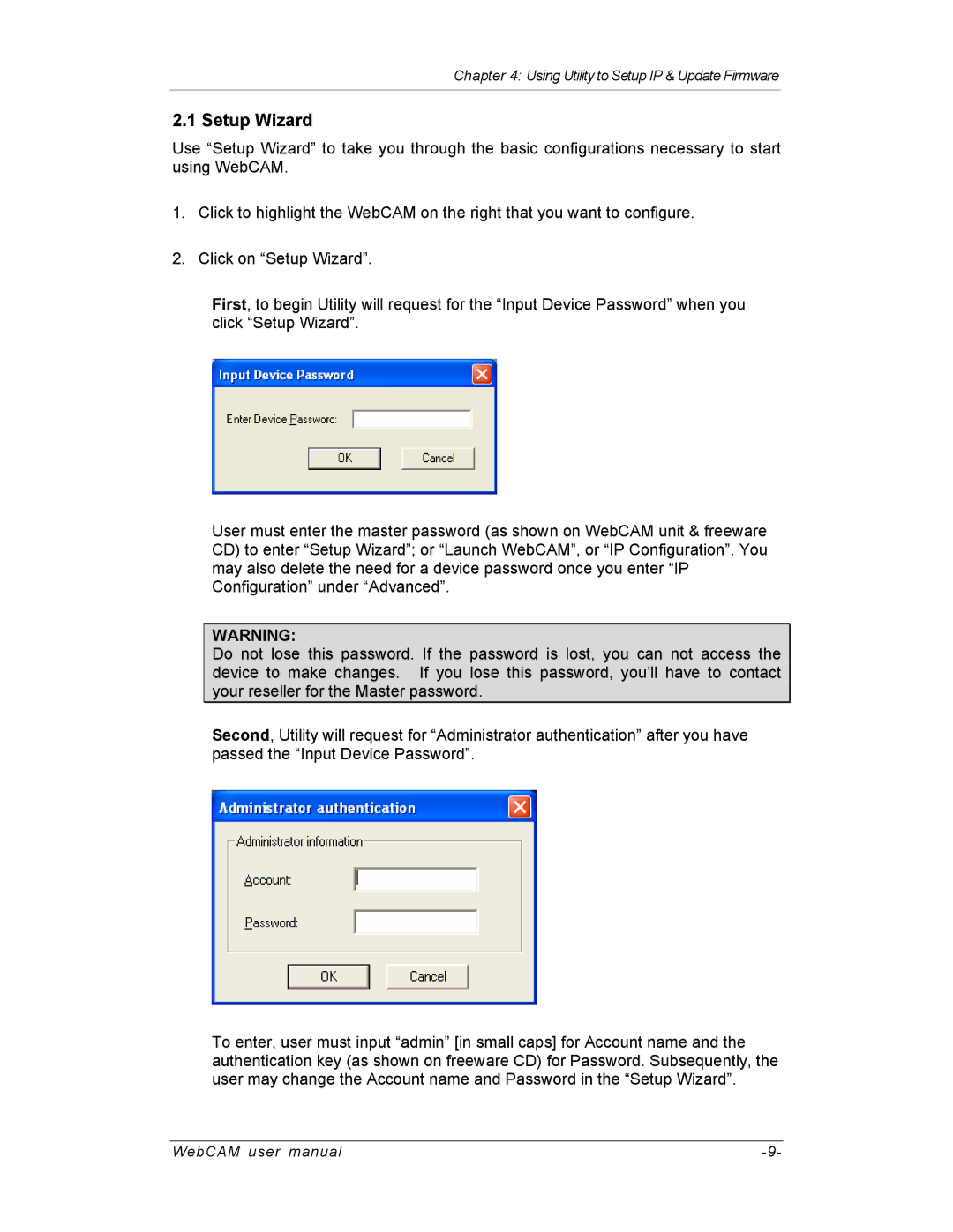 SVAT Electronics IP200, IP100, IP300 user manual Setup Wizard 