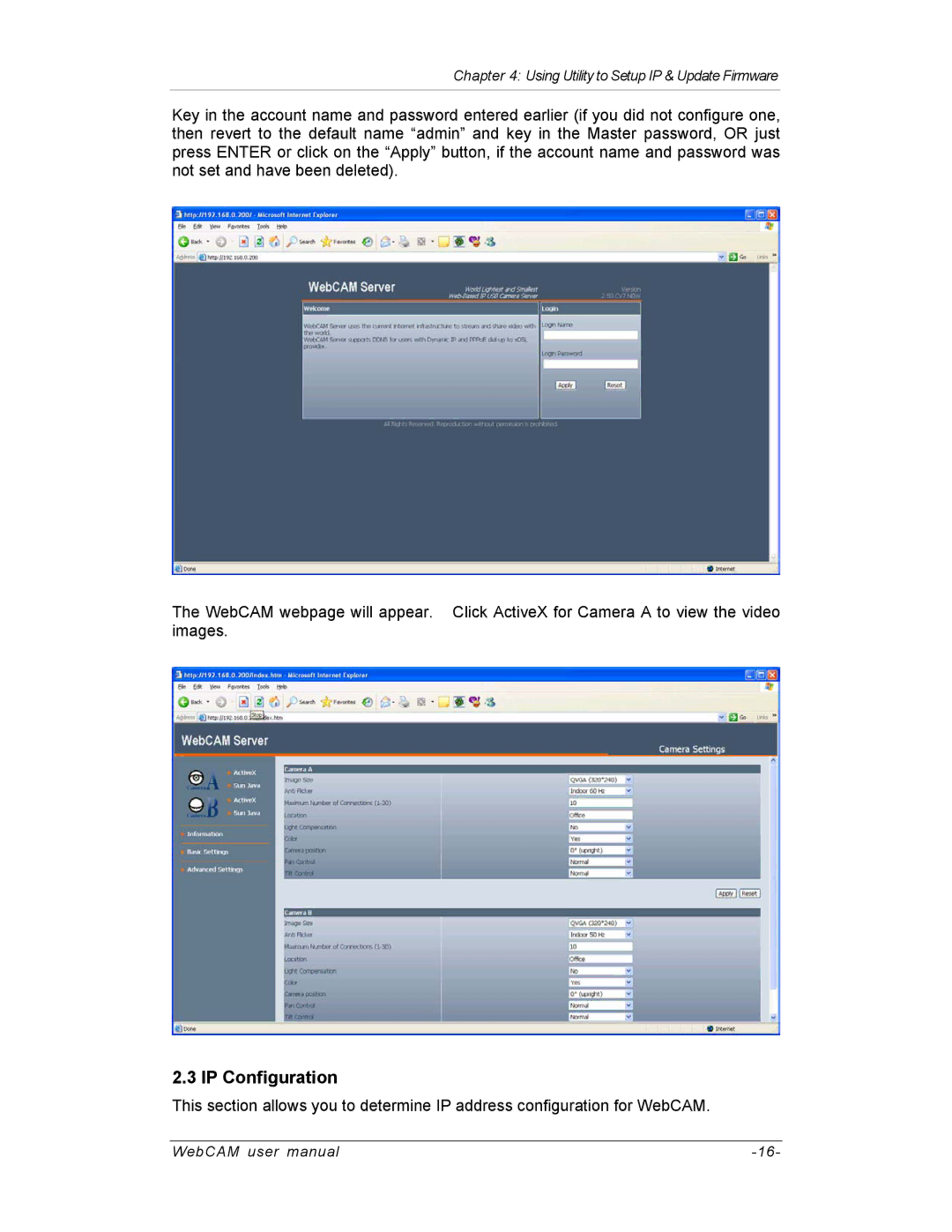 SVAT Electronics IP100, IP200, IP300 user manual IP Configuration 