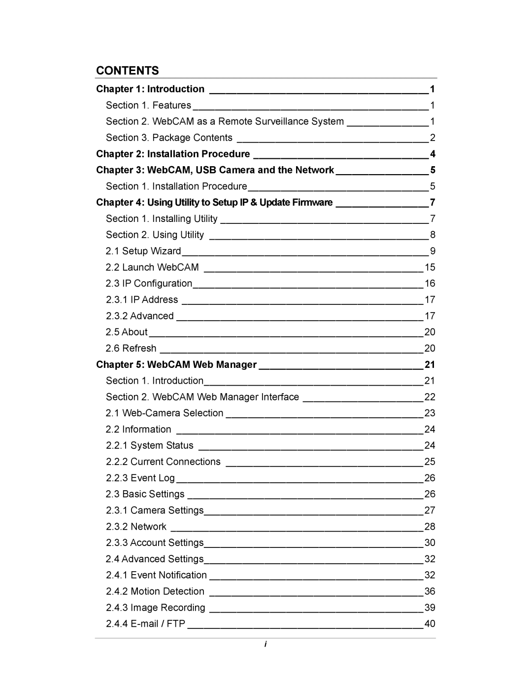 SVAT Electronics IP300, IP200, IP100 user manual Contents 