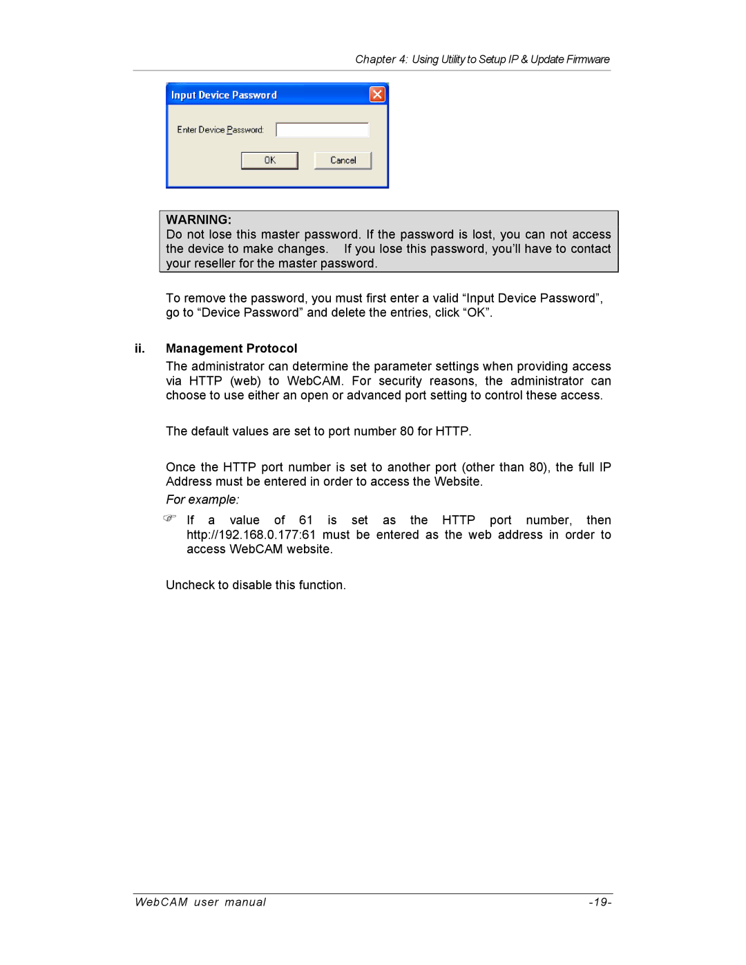 SVAT Electronics IP100, IP200, IP300 user manual Ii. Management Protocol, For example 