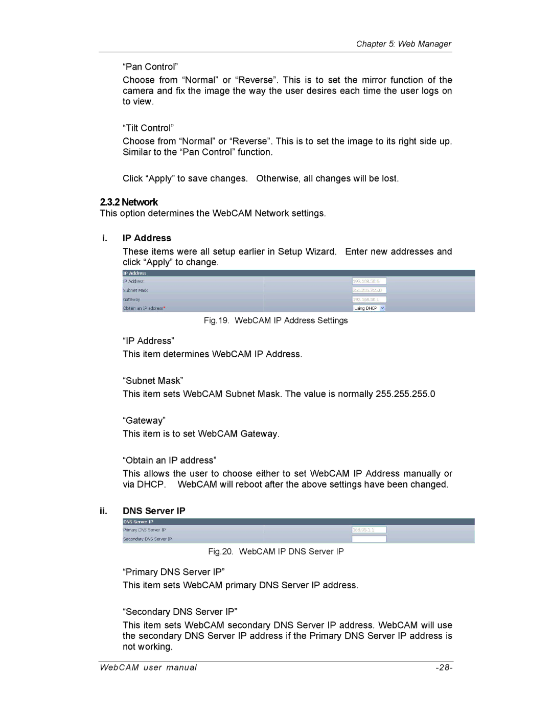 SVAT Electronics IP100, IP200, IP300 user manual Network, IP Address, Ii. DNS Server IP 