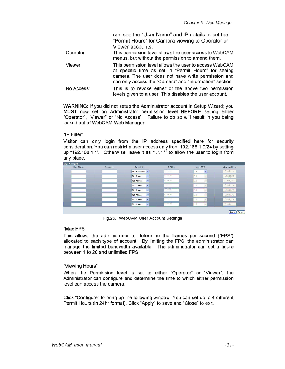 SVAT Electronics IP100, IP200, IP300 user manual Can see the User Name and IP details or set 