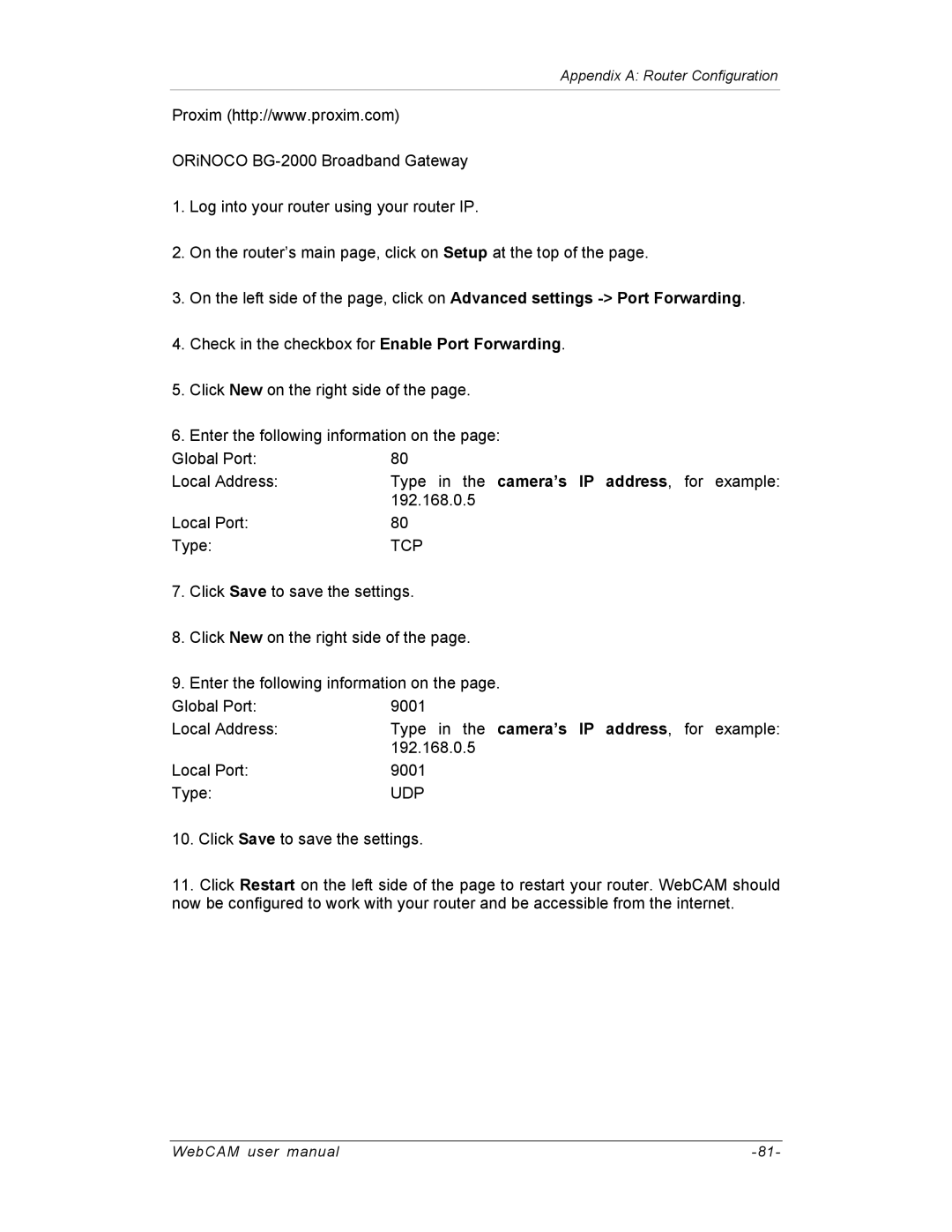 SVAT Electronics IP200, IP100, IP300 user manual Click Save to save the settings 