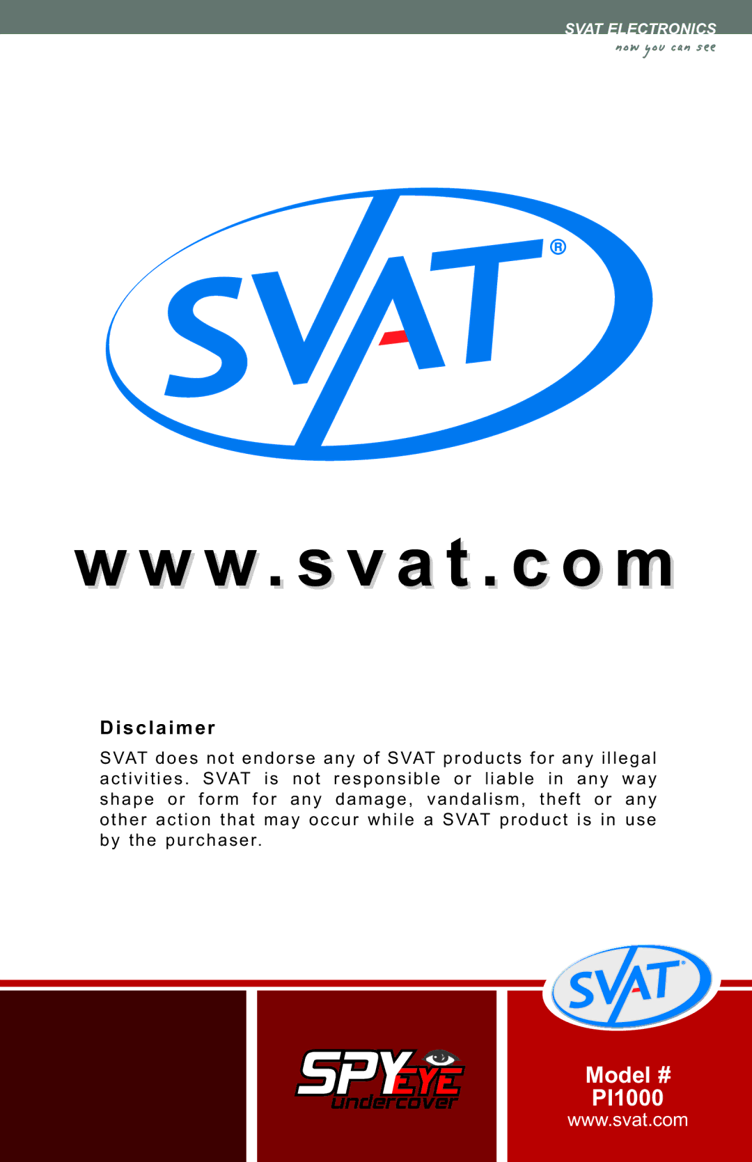 SVAT Electronics PI1000 instruction manual W. s v a t . c o m 